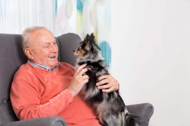 Older man with dog